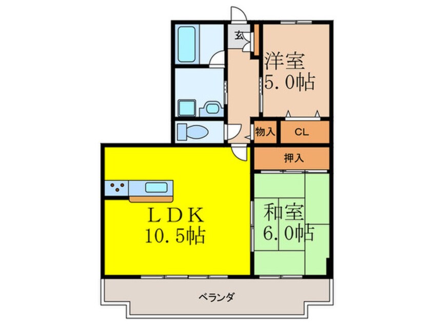 間取図 フォルテ摂津（405）