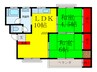 旭ケ丘コ－ポ 2LDKの間取り