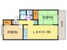 セジュール弥生 2LDKの間取り