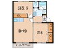ガーデンハウスカローサ 2DKの間取り
