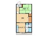 高丸マンション 2DKの間取り