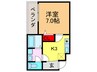 ハ－モニ－ライフ須山 1Kの間取り