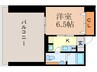 オリエンタル江坂 1Kの間取り