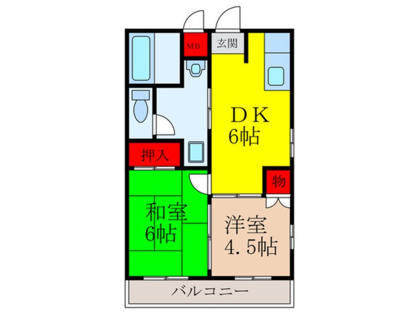 間取図 オンワ－ドハイツ