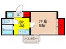 メゾン豊島 1DKの間取り