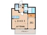 ルネスリベルタ甲南山手 1LDKの間取り