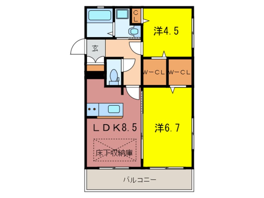 間取図 ルネスリベルタ甲南山手