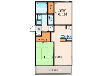 間取図 duo大庄　B