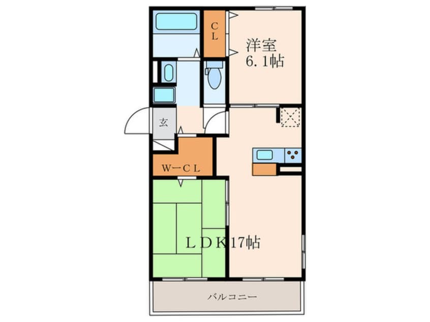 間取図 duo大庄　B