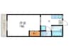 ハイツパルラック 1Kの間取り