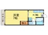 ハイツパルラック 1Kの間取り