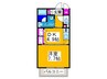 プラシ－ド 1DKの間取り