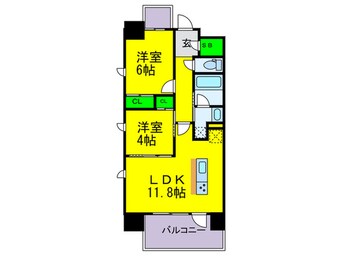 間取図 ﾊﾟﾗｺﾞﾝ梅南ｽﾃｰｼｮﾝﾌﾛﾝﾄ