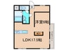 エルドラド甲東園 1LDKの間取り