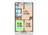 第２林マンション 2LDKの間取り