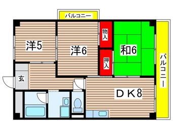 間取図 シティハイツ立花Ⅱ