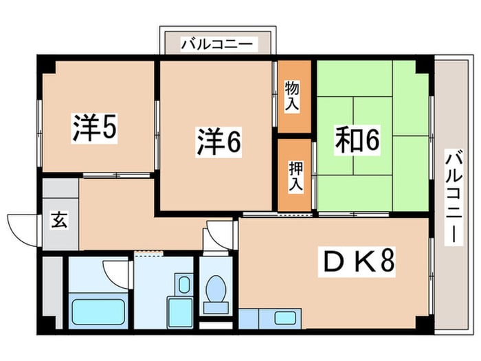 間取り図 シティハイツ立花Ⅱ