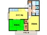ドエル上桂 2DKの間取り