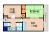 カレン 2DKの間取り