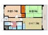 カレン 2DKの間取り