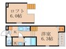 ティエラ淀 1Kの間取り