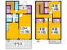 グレイシスコ－ト庭代台 3LDKの間取り