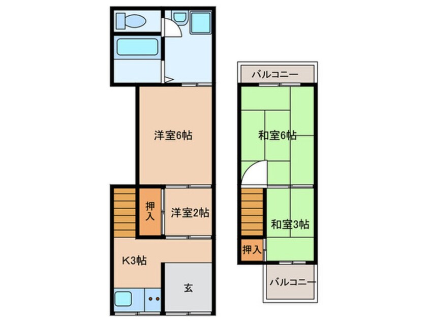 間取図 東新町５丁目貸屋