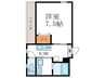 下鴨葵館 1Kの間取り