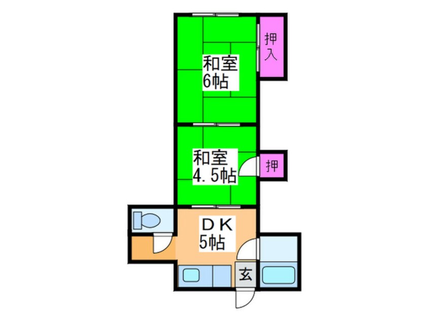 間取図 長居グリ－ンハイツ