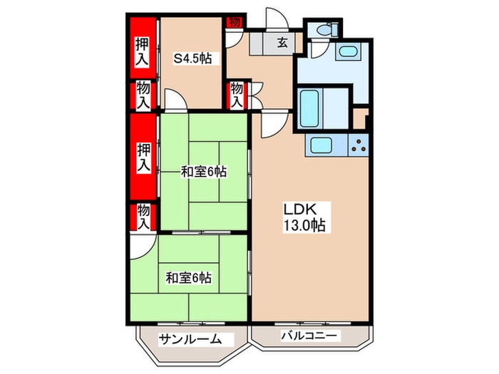 間取り図 ホワイトハウス穂積(606)