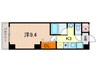フジテラス東山三条 1Kの間取り