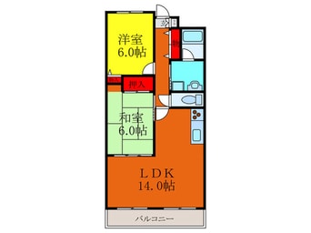 間取図 ﾘﾊﾞｰｻｲﾄﾞﾃﾗｽ