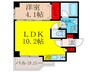 BeeHive吹田駅前 1LDKの間取り