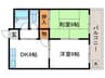 ハイツ大八木 2DKの間取り