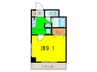 Ｍプラザ堀江南 1Kの間取り