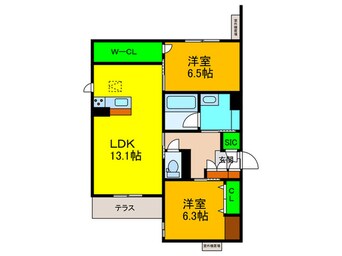 間取図 エスポワールエムケイ鳳