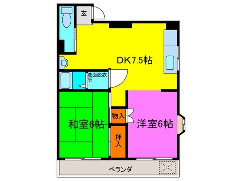 間取図 メゾンウカワ