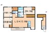 Radis甲東園　B棟 3LDKの間取り