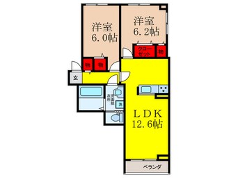 間取図 クローバー　ノワール