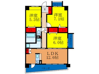 間取図 シャトレ秋桜