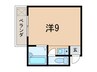 三景マンション 1Rの間取り