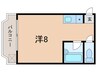 三景マンション 1Rの間取り