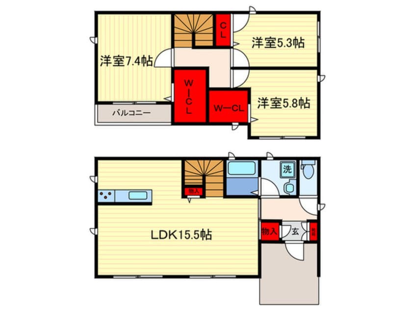 間取図 ウエストヒルズＤ棟