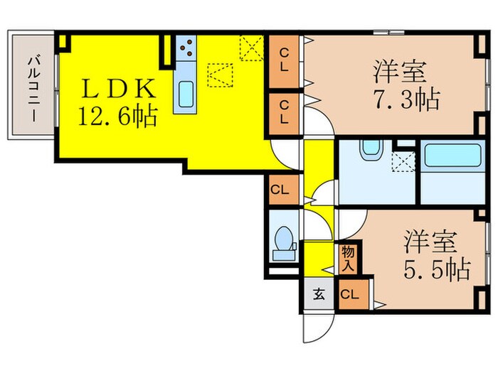 間取り図 クローバー　フレア