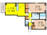 クローバー　フレア 2LDKの間取り