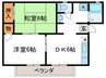 プルミエール徳田 2DKの間取り