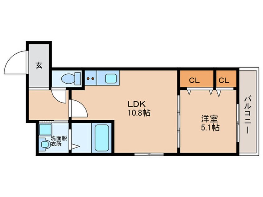 間取図 フジパレス長原サウス