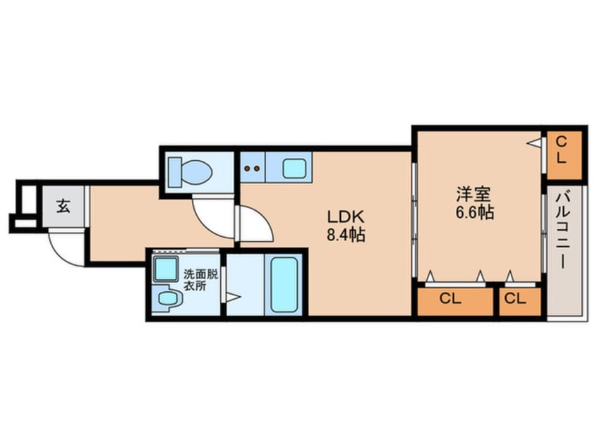 間取図 フジパレス長原サウス