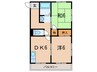 昭郷ツインハイツＡ棟 2DKの間取り