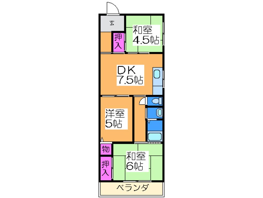 間取図 ルネッサンスFUJI